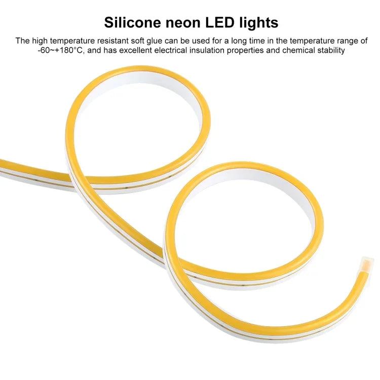 CJ-1206 12V 6A 5m IP65 Waterproof Silicone Neon LED Strip Light, US Plug