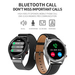 M98 1.28 inch IPS Color Screen IP67 Waterproof Smart Watch, Support Sleep Monitor / Heart Rate Monitor / Bluetooth Call, Style:Leather Strap, Leather Strap(Silver), Leather Strap(Black)