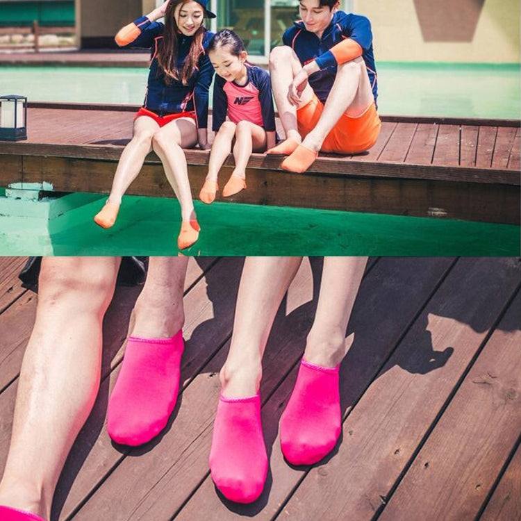 Non-slip Plastic Grain Texture Thick Cloth Sole Solid Color Diving Shoes and Socks, One Pair, XXXS, XXS, XS, S, M, L, XL, XXL, XXXL