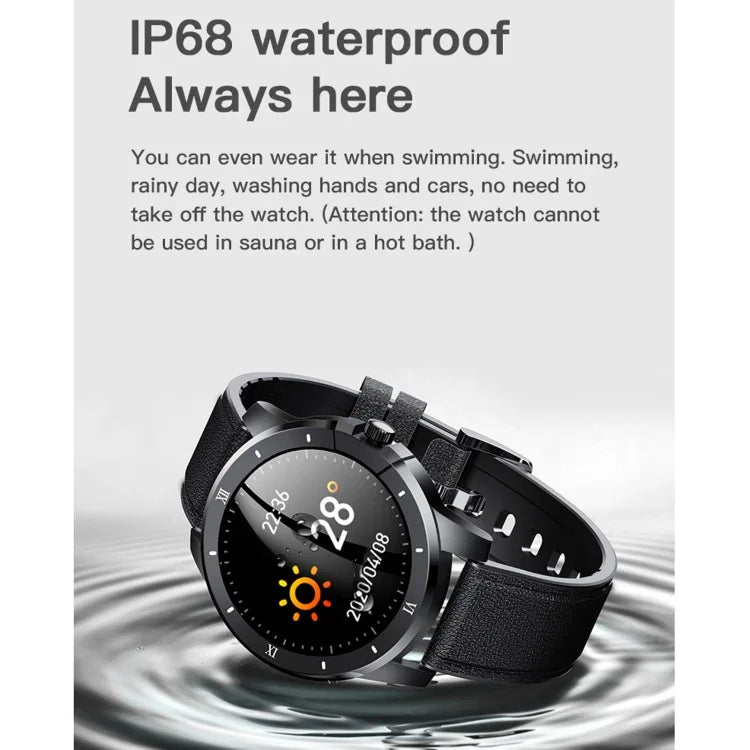 MX12 1.3 inch IPS Color Screen IP68 Waterproof Smart Watch, Support Bluetooth Call / Sleep Monitoring / Heart Rate Monitoring, Steel Strap