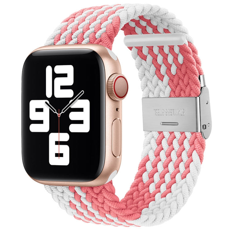 Braided + Stainless Steel Replacement Watchbands For Apple Watch Series 6 & SE & 5 & 4 40mm / 3 & 2 & 1 38mm, For Apple Watch Series 7 41mm / 6 & SE & 5 & 4 40mm, For Apple Watch Series 8&7 41mm / SE 2&6&SE&5&4 40mm / 3&2&1 38mm                        ...