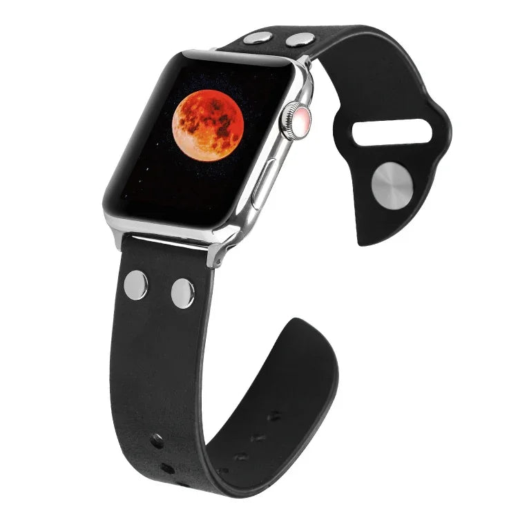 Leather Knife Strap, For Apple Watch Ultra 49mm / Series 8&7 45mm / SE 2&6&SE&5&4 44mm / 3&2&1 42mm, For Apple Watch Series 8&7 41mm / SE 2&6&SE&5&4 40mm / 3&2&1 38mm