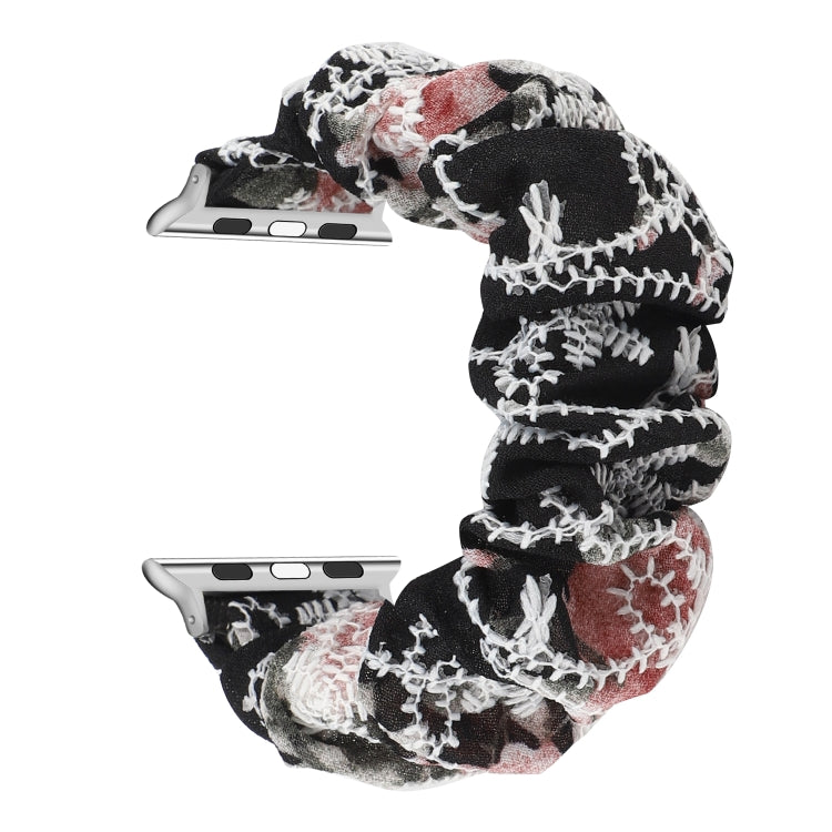 Fabric Hair Ring Replacement Strap Watchband, For Apple Watch Ultra 49mm / Series 8&7 45mm / SE 2&6&SE&5&4 44mm / 3&2&1 42mm, For Apple Watch Series 8&7 41mm / SE 2&6&SE&5&4 40mm / 3&2&1 38mm