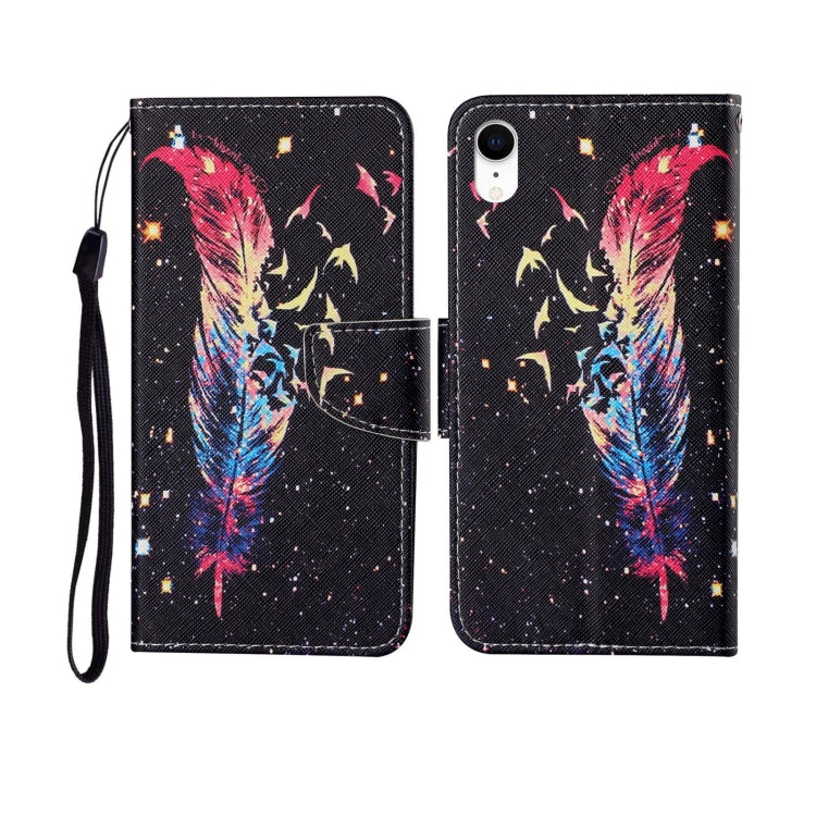 Painted Pattern Horizontal Flip Leathe Case, For iPhone XS Max