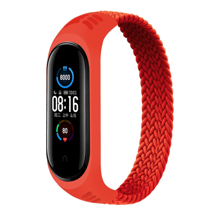 For Xiaomi Mi Band 6 / 5 / 4 / 3 / 2 Universal Silicone Elasticity Weave Replacement Strap Watchband, XL 180mm