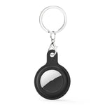 Gel Leather Case Cover with Switchable Keychain Ring for AirTag 2nd Gen / AirTag 1st Gen