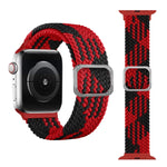 Buckle Braided Elastic Strap Watch Band For Apple Watch Series 9&8&7 41mm / SE 3&SE 2&6&SE&5&4 40mm / 3&2&1 38mm(Rainbow Color), For Apple Watch Series 8&7 41mm / SE 2&6&SE&5&4 40mm / 3&2&1 38mm                                                          ...