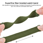 For Garmin Vivoactive 3 Adjustable Nylon Braided Elasticity Replacement Strap Watchband, 125mm, 135mm, 145mm, 155mm