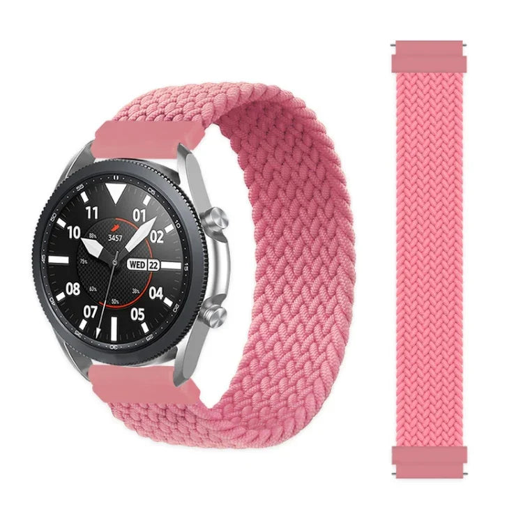 For Samsung Galaxy Watch 42mm Adjustable Nylon Braided Elasticity Replacement Strap Watchband, 165mm