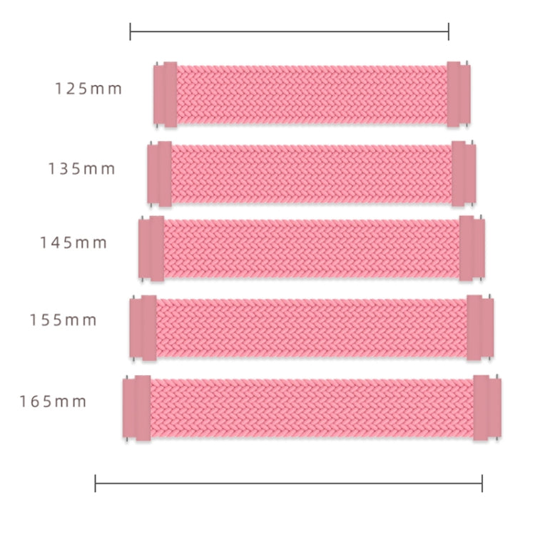 For Samsung Galaxy Watch 3 45mm Adjustable Nylon Braided Elasticity Replacement Strap Watchband, 125mm, 135mm, 145mm, 155mm