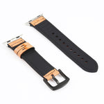 Ostrich Texture Leather Replacement Watchbands For Apple Watch Series, 7 45mm / 6 & SE & 5 & 4 44mm / 3 & 2 & 1 42mm