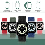 Metal Head Braided Nylon Solid Color Replacement Strap Watchband For Apple Watch Series 6 & SE & 5 & 4 40mm / 3 & 2 & 1 38mm, XS 128mm, S 135mm, M 145mm
