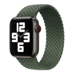 Metal Head Braided Nylon Solid Color Replacement Strap Watchband For Apple Watch Series 6 & SE & 5 & 4 40mm / 3 & 2 & 1 38mm, L 155mm