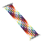 Rainbow Braided Single Loop Replacement Watchbands, Size: S 130mm For Apple Watch Series 6 & SE & 5 & 4 40mm / 3 & 2 & 1 38mm, S 130mm 40mm / 38mm