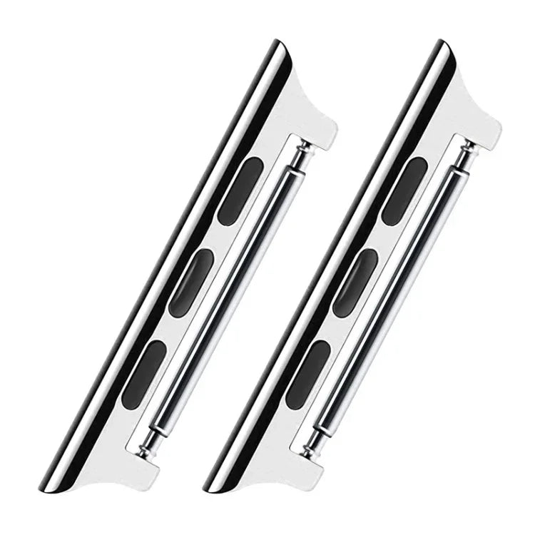 2 PCS Watchbands Stainless Steel Acoustic Ear Connector, Width: 20mm For Apple Watch Series 6 & SE & 5 & 4 40mm / 3 & 2 & 1 38mm, Width: 20mm For Apple Watch 40mm / 38mm