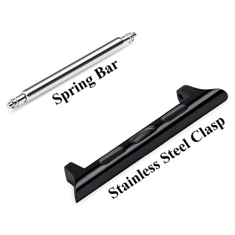 2 PCS Watchbands Stainless Steel Acoustic Ear Connector, Width: 24mm For Apple Watch Series 6 & SE & 5 & 4 44mm / 3 & 2 & 1 42mm, Width: 24mm For Apple Watch 44mm / 42mm