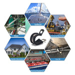 A1196 52 in 1 Car Rubber Cushion Pipe Clamps Stainless Steel Clamps, 52 in 1