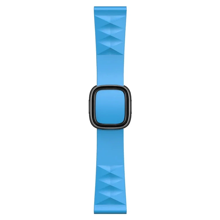 Modern Style Silicone Replacement Strap Watchband For Apple Watch Series 6 & SE & 5 & 4 44mm / 3 & 2 & 1 42mm, Black Buckle, Rose Gold Buckle, Silver Buckle