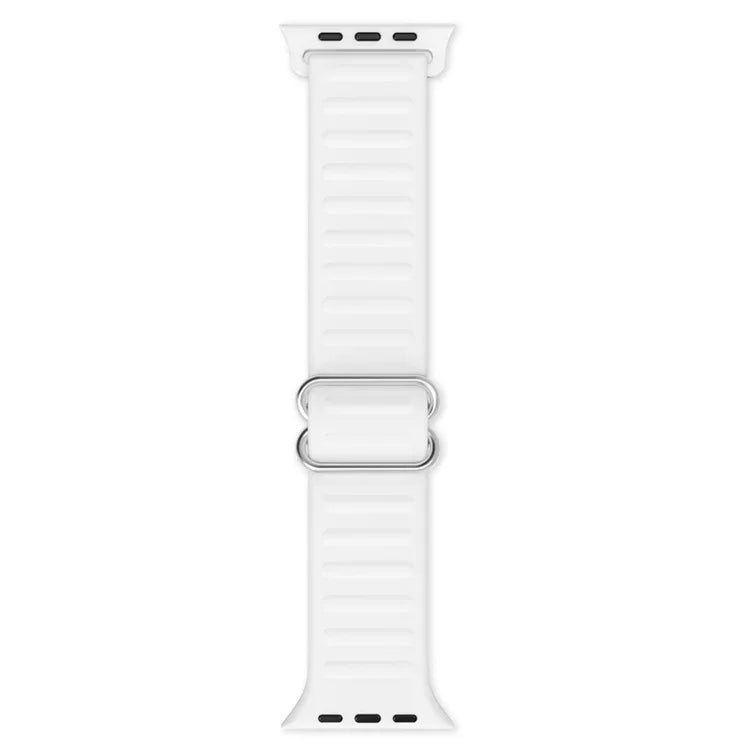 Japanese Word Buckle Silicone Replacement Watchband For Apple Watch Series, 7 45mm / 6 & SE & 5 & 4 44mm / 3 & 2 & 1 42mm, 7 41mm / 6 & SE & 5 & 4 40mm / 3 & 2 & 1 38mm