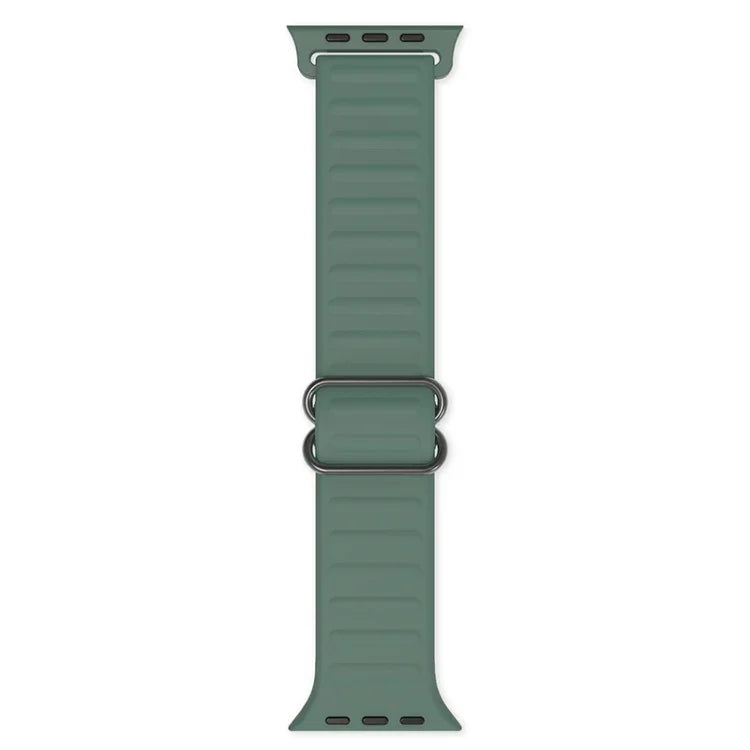 Japanese Word Buckle Silicone Replacement Watchband For Apple Watch Series, 7 45mm / 6 & SE & 5 & 4 44mm / 3 & 2 & 1 42mm, 7 41mm / 6 & SE & 5 & 4 40mm / 3 & 2 & 1 38mm