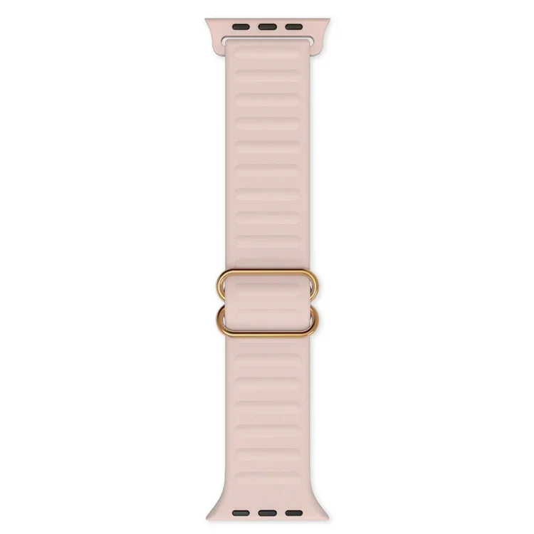 Japanese Word Buckle Silicone Replacement Watchband For Apple Watch Series, 7 45mm / 6 & SE & 5 & 4 44mm / 3 & 2 & 1 42mm, 7 41mm / 6 & SE & 5 & 4 40mm / 3 & 2 & 1 38mm