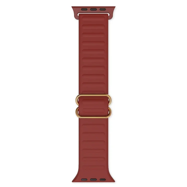 Japanese Word Buckle Silicone Replacement Watchband For Apple Watch Series, 7 45mm / 6 & SE & 5 & 4 44mm / 3 & 2 & 1 42mm, 7 41mm / 6 & SE & 5 & 4 40mm / 3 & 2 & 1 38mm