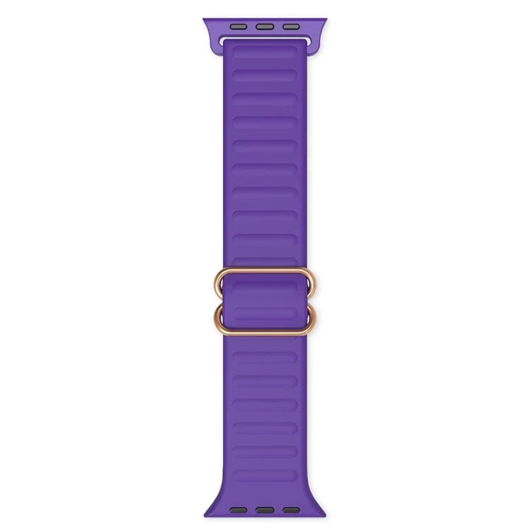 Japanese Word Buckle Silicone Replacement Watchband For Apple Watch Series, 7 45mm / 6 & SE & 5 & 4 44mm / 3 & 2 & 1 42mm, 7 41mm / 6 & SE & 5 & 4 40mm / 3 & 2 & 1 38mm
