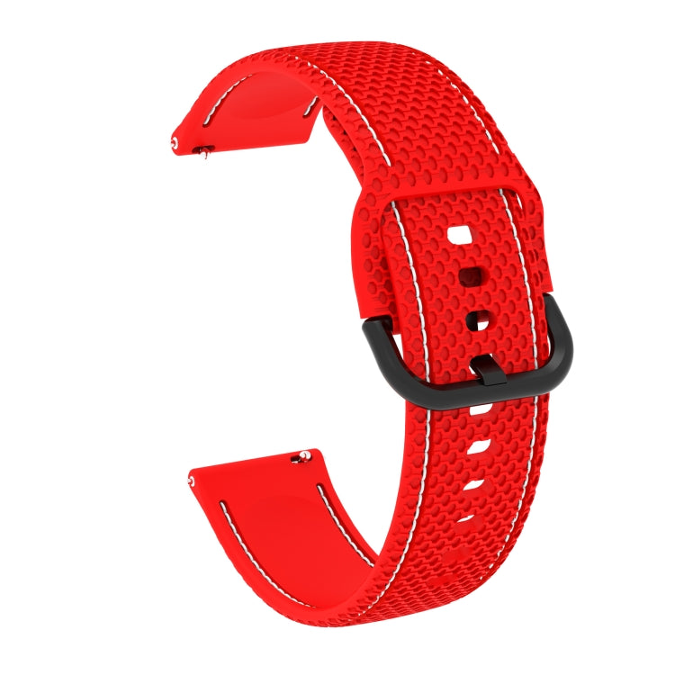 For Samsung Galaxy Watch Active 2 Two-color Stitching Silicone Replacement Strap Watchband, 20mm