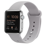 Silicone Replacement Strap Watchband For Apple Watch Series, 7 41mm / 6 & SE & 5 & 4 40mm / 3 & 2 & 1 38mm, 7 45mm / 6 & SE & 5 & 4 44mm / 3 & 2 & 1 42mm