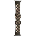 Butterfly Buckle Dual-tone Liquid Silicone Replacement Watchband For Apple Watch Series, 7 41mm / 6 & SE & 5 & 4 40mm / 3 & 2 & 1 38mm, 7 45mm / 6 & SE & 5 & 4 44mm / 3 & 2 & 1 42mm