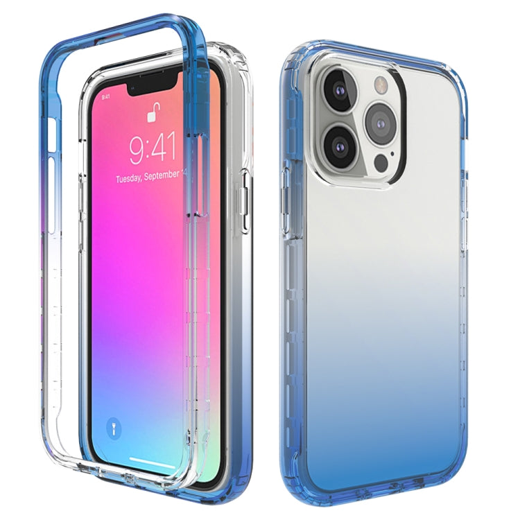 Shockproof High Transparency Two-color Gradual Change PC+TPU Candy Colors Protective Case, For iPhone 13 Pro