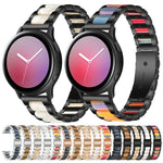 Three-beads Steel + Resin Replacement Strap Watchband, For Samsung Smart Watch 20mm, For Samsung Smart Watch 22mm