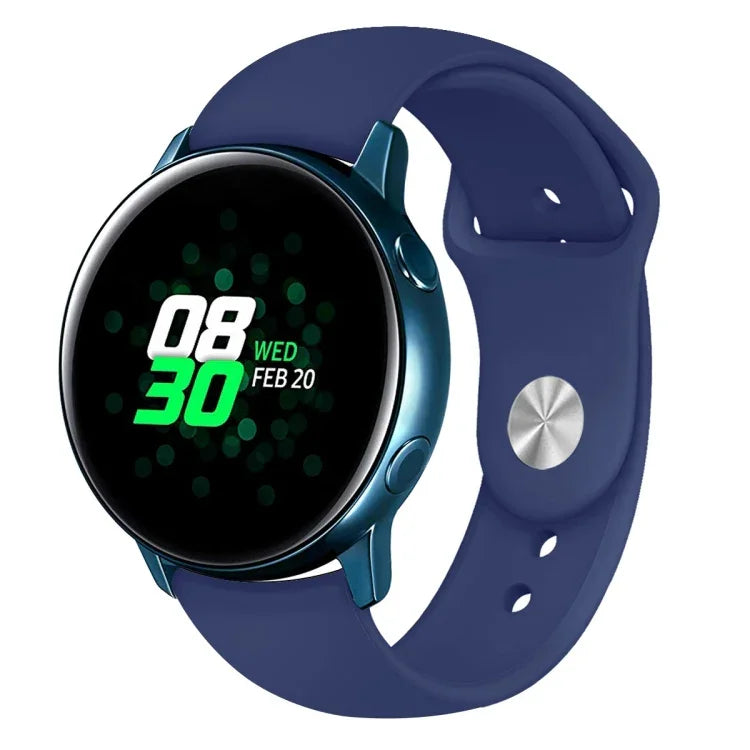 For Galaxy Watch Active 2 Smart Watch Solid Color Silicone Wrist Strap Watchband, L, S