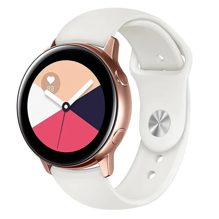 For Galaxy Watch Active 2 Smart Watch Solid Color Silicone Wrist Strap Watchband, L, S