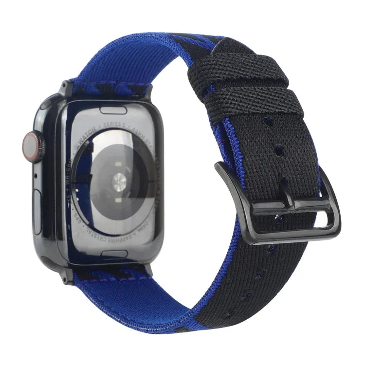 Nylon Single Loop Replacement Strap Watchband For Apple Watch Series, 7 41mm / 6 & SE & 5 & 4 40mm / 3 & 2 & 1 38mm, 7 45mm / 6 & SE & 5 & 4 44mm / 3 & 2 & 1 42mm