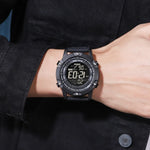 SKMEI 1762 Triplicate Round LED Dual Time Digital Display Waterproof Luminous Electronic Watch, SKMEI 1762