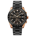 SKMEI 9253 Men Stopwatch Date Six Pin Stainless Steel Strap Quartz Watch