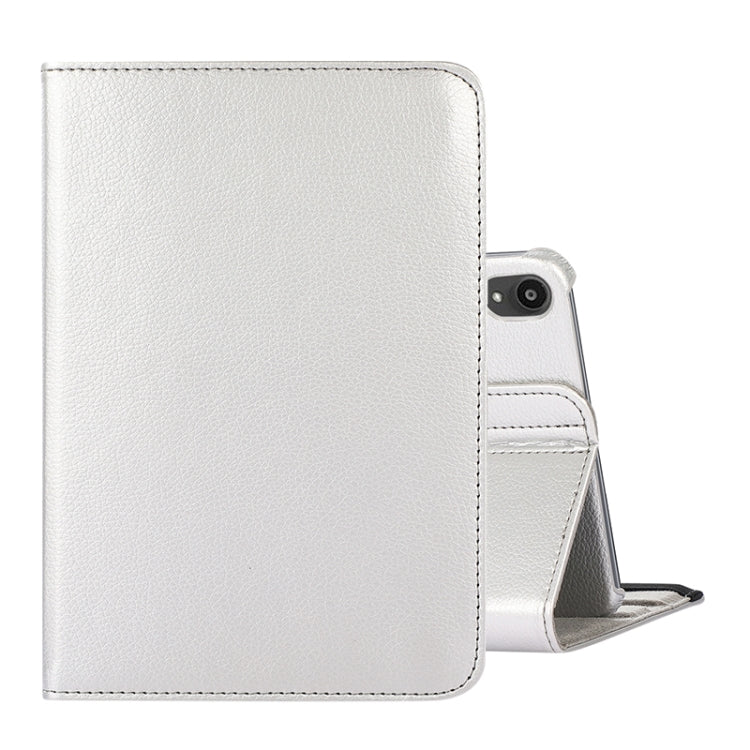 360 Degree Rotation Litchi Texture Flip Leather Case with Holder, For iPad mini 6 / mini 2024