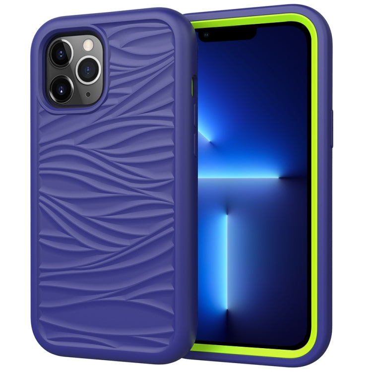 Wave Pattern 3 in 1 Silicone + PC Shockproof Protective Case, For iPhone 13 mini, For iPhone 13, For iPhone 13 Pro, For iPhone 13 Pro Max