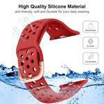 Silicone Replacement Watchband For Apple Watch Series, 7 45mm / 6 & SE & 5 & 4 44mm / 3 & 2 & 1 42mm