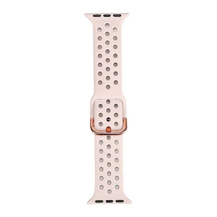 Silicone Replacement Watchband For Apple Watch Series, 7 41mm / 6 & SE & 5 & 4 40mm / 3 & 2 & 1 38mm