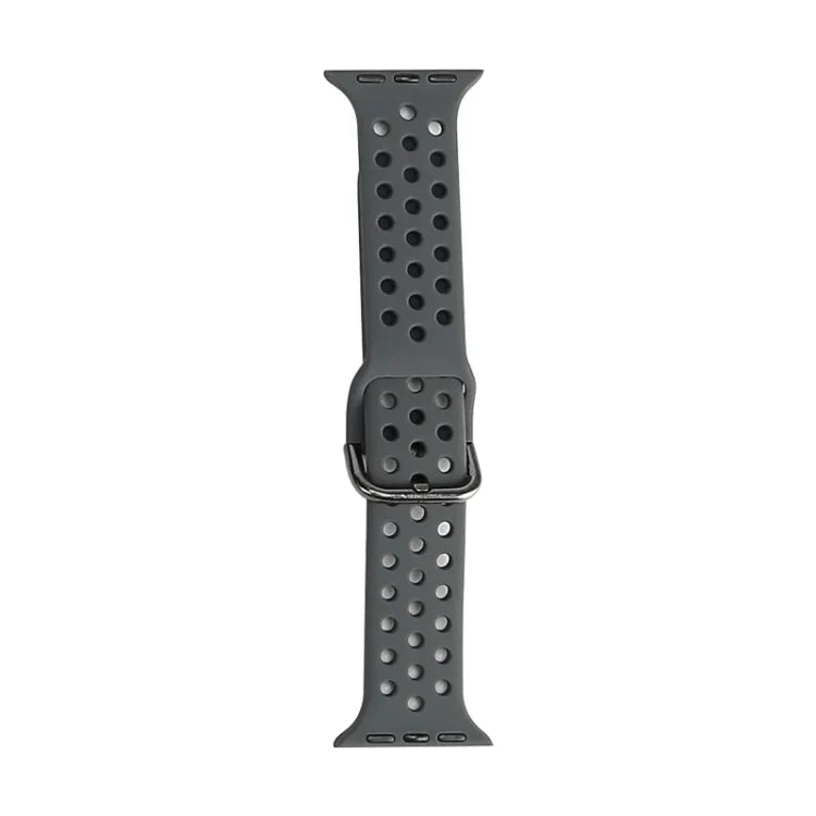 Silicone Replacement Watchband For Apple Watch Series, 7 41mm / 6 & SE & 5 & 4 40mm / 3 & 2 & 1 38mm