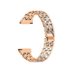 For Samsung Smart Watch Double Rows Diamond Steel Replacement Strap Watchband, 22mm