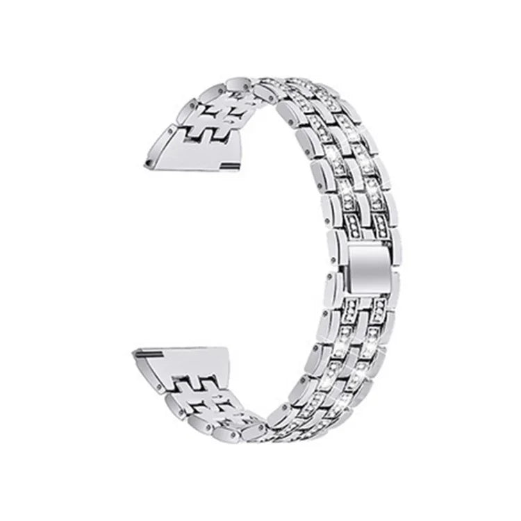 For Samsung Smart Watch Double Rows Diamond Steel Replacement Strap Watchband, 22mm
