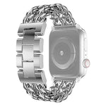Metal Cowboy Replacement Strap Watchband For Apple Watch Series, 7 41mm / 6 & SE & 5 & 4 40mm / 3 & 2 & 1 38mm, 7 45mm / 6 & SE & 5 & 4 44mm / 3 & 2 & 1 42mm