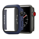 Shockproof PC+Tempered Glass Protective Case with Packed Carton For Apple Watch 44mm(Orange), For Apple Watch Series 6 / 5 / 4 / Watch SE 44mm, For Apple Watch Series 6 & SE & 5 & 4 44mm, For Apple Watch Series 3 & 2 & 1 42mm