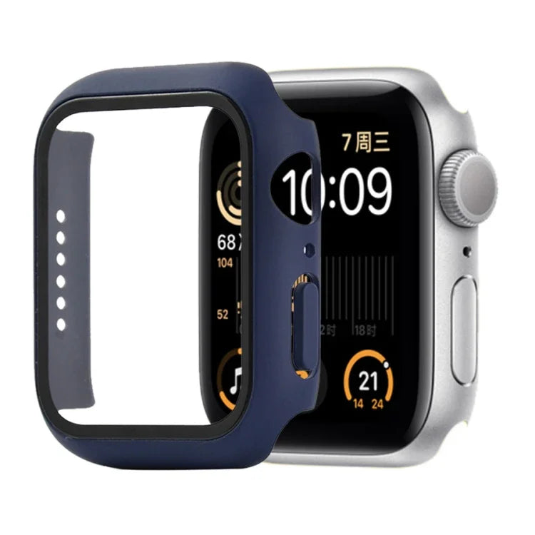 Shockproof PC+Tempered Glass Protective Case with Packed Carton For Apple Watch 44mm(Orange), For Apple Watch Series 6 / 5 / 4 / Watch SE 40mm, For Apple Watch Series 3 & 2 & 1 38mm