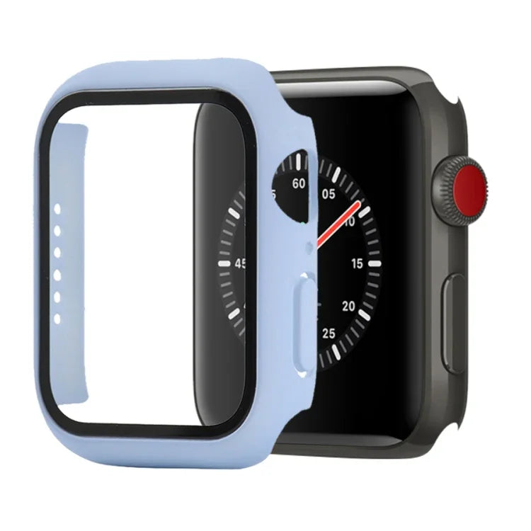 Shockproof PC+Tempered Glass Protective Case with Packed Carton For Apple Watch 44mm(Orange), For Apple Watch Series 6 / 5 / 4 / Watch SE 40mm, For Apple Watch Series 3 & 2 & 1 38mm