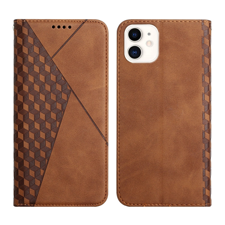 Diamond Pattern Splicing Skin Feel Magnetic Horizontal Flip Leather Case with Card Slots & Holder & Wallet, For iPhone 12 mini, For iPhone 12 / 12 Pro, For iPhone 12 Pro Max, For iPhone 11, For iPhone 11 Pro, For iPhone 11 Pro Max, For iPhone X / XS   ...