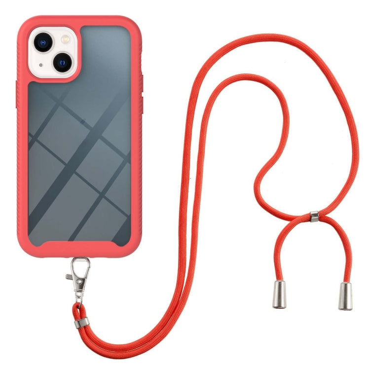 Starry Sky Solid Color Series Shockproof PC + TPU Protective Case with Neck Strap, For iPhone 13 mini, For iPhone 13, For iPhone 13 Pro, For iPhone 13 Pro Max